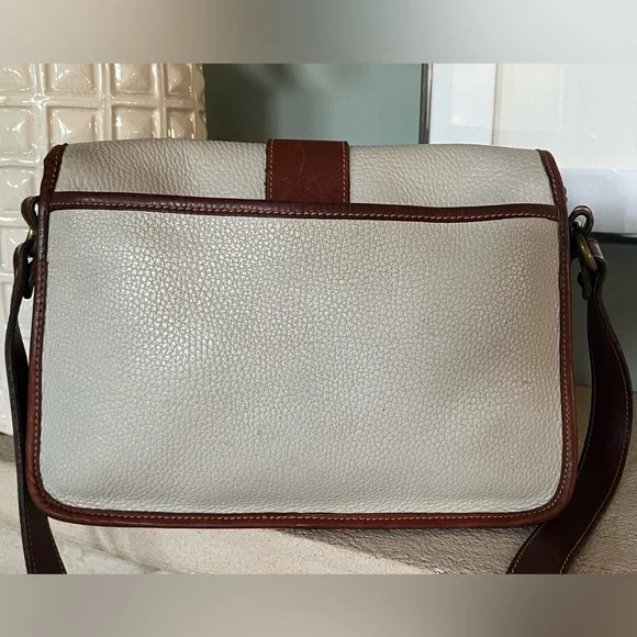 Coach Vintage Sheridan Glenwood Cream Brown Genuine Leather Crossbody Bag - Picture 6 of 15